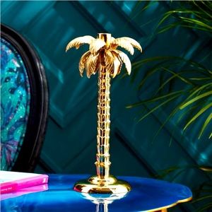 NIB CB2 palm tree taper candle holder